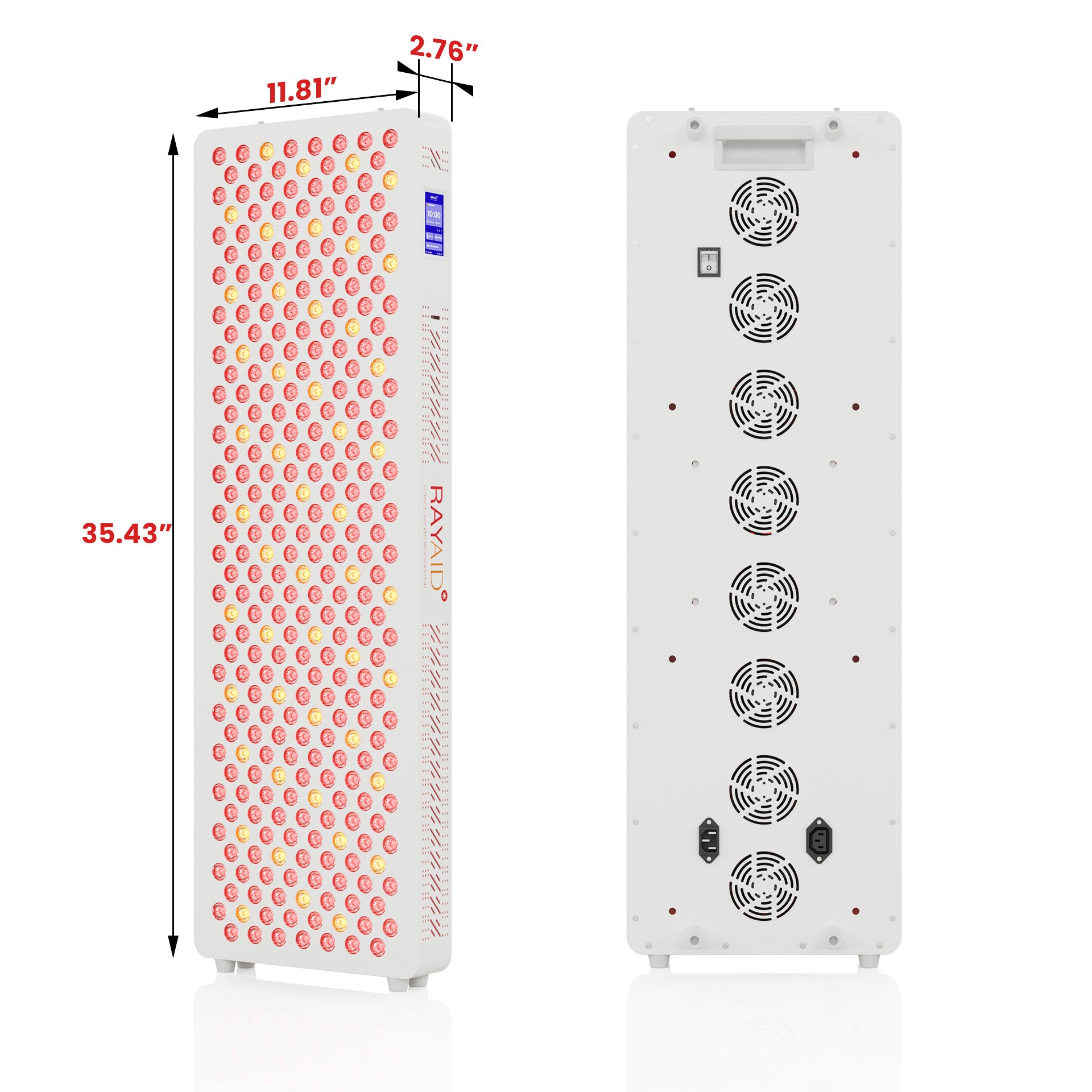 RL300 MAX dimensions and back view